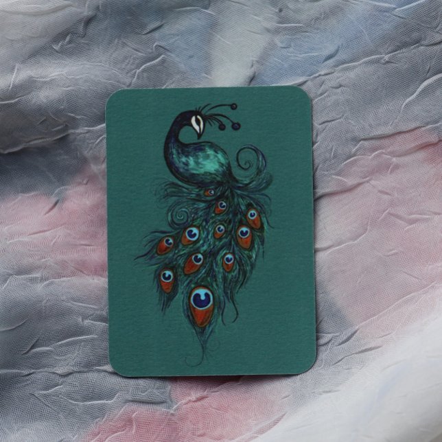 Peacock Feathers Teal Peacocks        Card (Creator Uploaded)