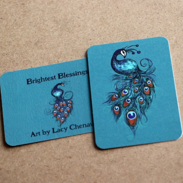 Peacock Feathers Teal Peacocks        Card (Creator Uploaded)