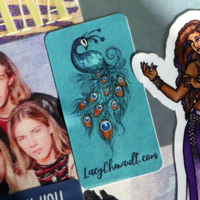 Peacock Feathers Teal Peacocks         Label (Creator Uploaded)