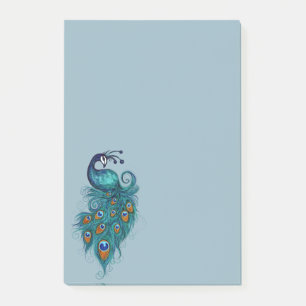 Peacock Feathers Teal Peacocks Post-it Notes