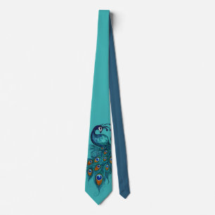 Peacock Feathers Teal Peacocks Tie
