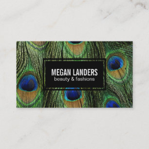 Peacock Feathers   Variaton Business Card