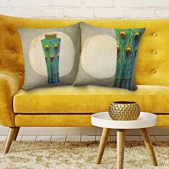 Peacock Feathers Vase Masterpiece From 1900 Cushion (Creator Uploaded)