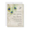 Peacock Feathers Wedding Invitation