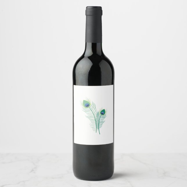 Peacock Feathers Wine Label (Front)