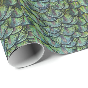 Peacock Feathers Wrapping Paper