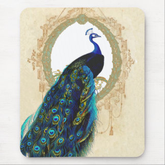 Peacock & Filigree Frame Mouse Mat