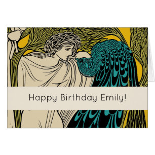 Peacock Fine Art Bird Nouveau