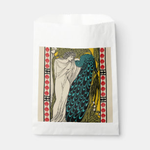 Peacock Fine Art Bird Nouveau Favour Bags