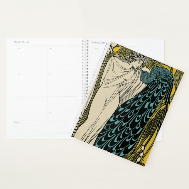 Peacock Fine Art Bird Nouveau Planner (Display)