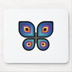 Peacock Flame Butterfly Mouse Mat