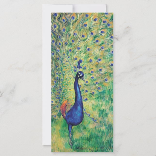 Peacock - Flat Greeting Card (Front)