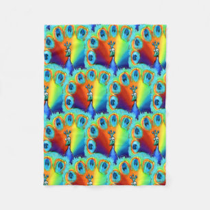 Peacock Fleece Blanket