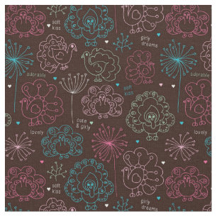 peacock flower india wallpaper vintage fabric