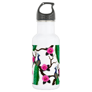 Peacock garden 532 ml water bottle