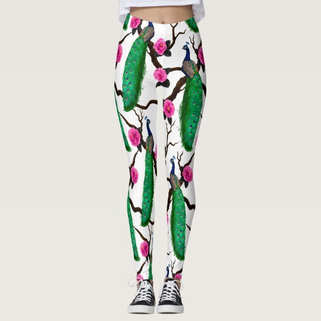 Peacock garden leggings (Front)