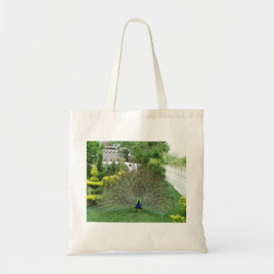 Peacock Garden Photo  Budget Tote Bag