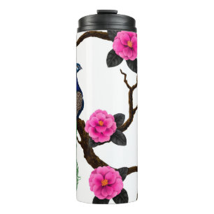 Peacock garden thermal tumbler