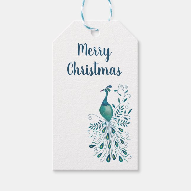 Peacock Gift Tags (Front)