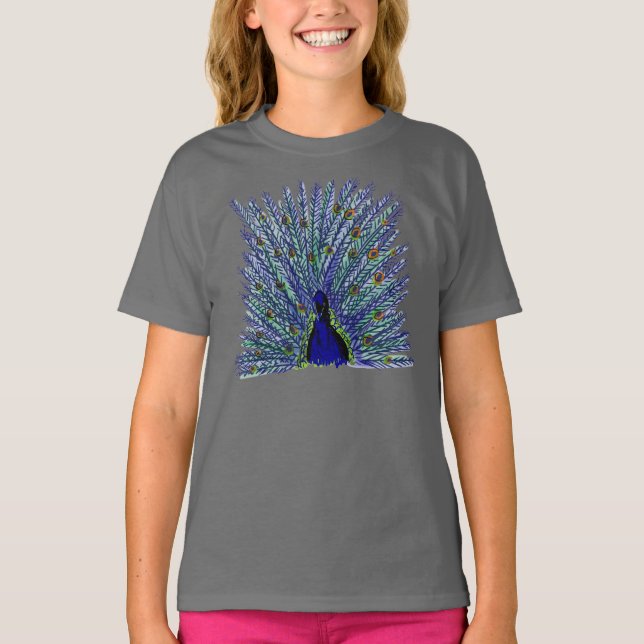 Peacock girls tee (Front)