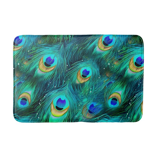 Peacock Glory Bath Mat (Front)