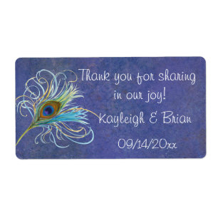 Peacock Glory Favour Stickers