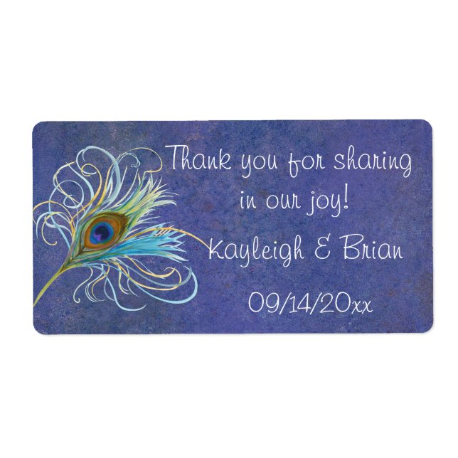 Peacock Glory Favour Stickers (Front)