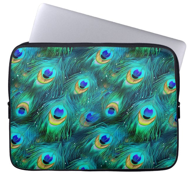 Peacock Glory Laptop Sleeve (Front)