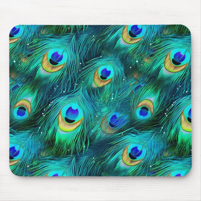Peacock Glory Mouse Mat (Front)