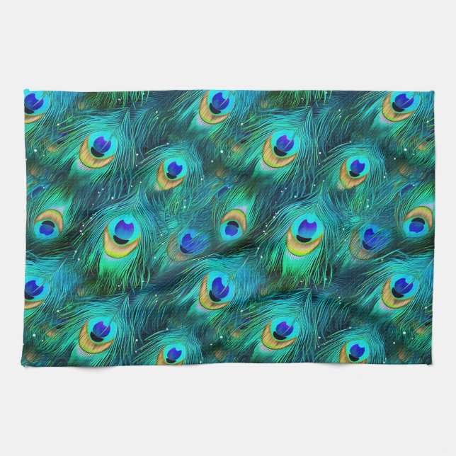 Peacock Glory Tea Towel (Horizontal)