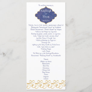Peacock Glory Wedding Program Programme
