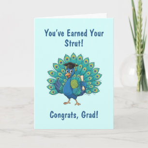 Peacock Graduation Card