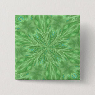 Peacock Green 15 Cm Square Badge