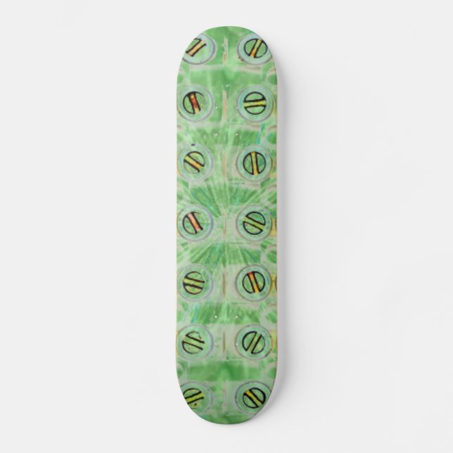 Peacock Green Screws Skateboard (Front)