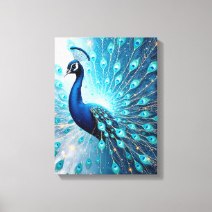 Peacock Harmonics – Premium Wrapped Canvas