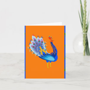 Peacock Holiday Card