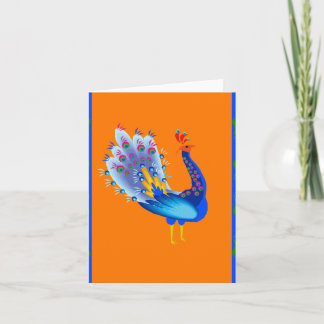 Peacock Holiday Card