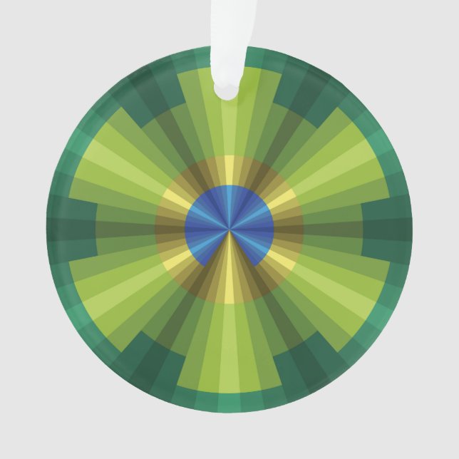 Peacock Illusion Acrylic Ornament (Front)