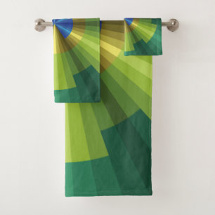 Peacock Illusion Bathroom Towel Set