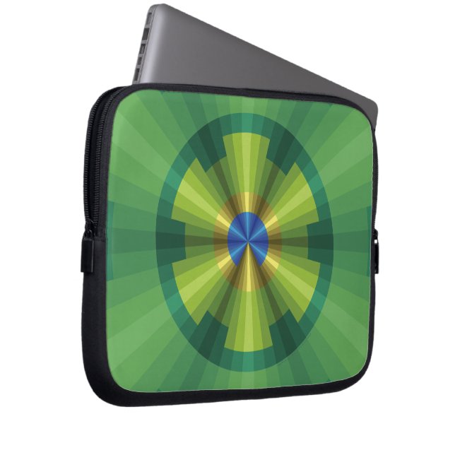 Peacock Illusion Laptop Case (Front Right)