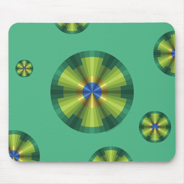 Peacock Illusion Mousepad (Front)