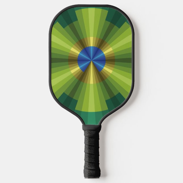 Peacock Illusion Pickleball Paddle (Front)
