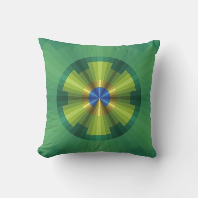 Peacock Illusion Pillow (Front)