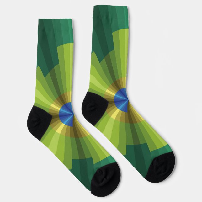 Peacock Illusion Socks (Right)