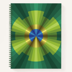Peacock Illusion Spiral Notebook