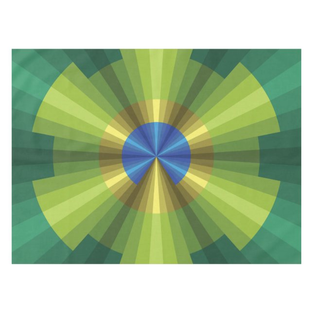 Peacock Illusion Tablecloth (Front (Horizontal))