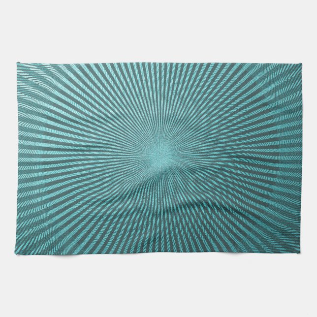 Peacock Illusion Tea Towel (Horizontal)