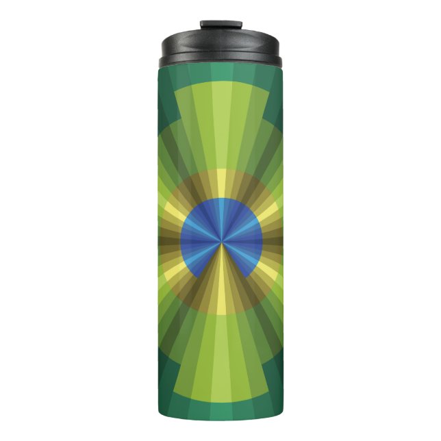 Peacock Illusion Thermal Tumbler (Front)