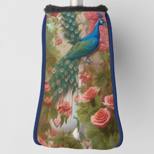 Peacock in Apricot Rose Garden    Golf Head Cover