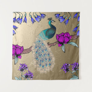Peacock In Gold Tapestry
